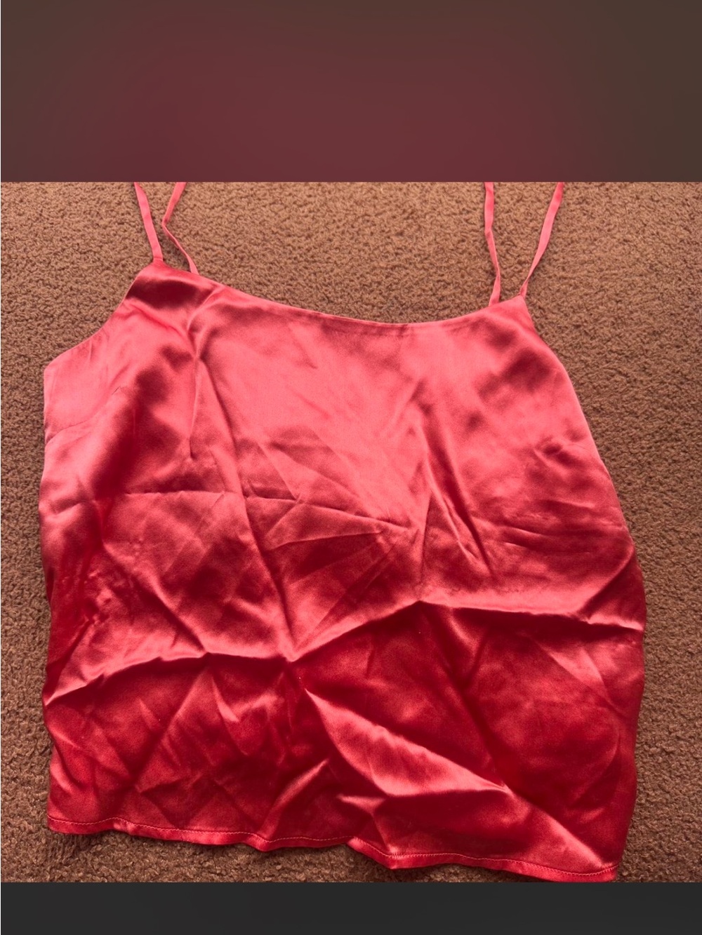 Reformation coral pink Satin Cami Top